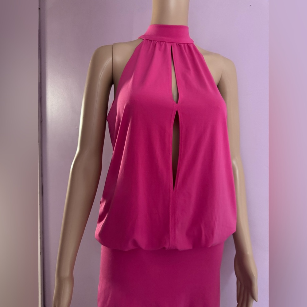 Pink Juno Halter Dress with Split back